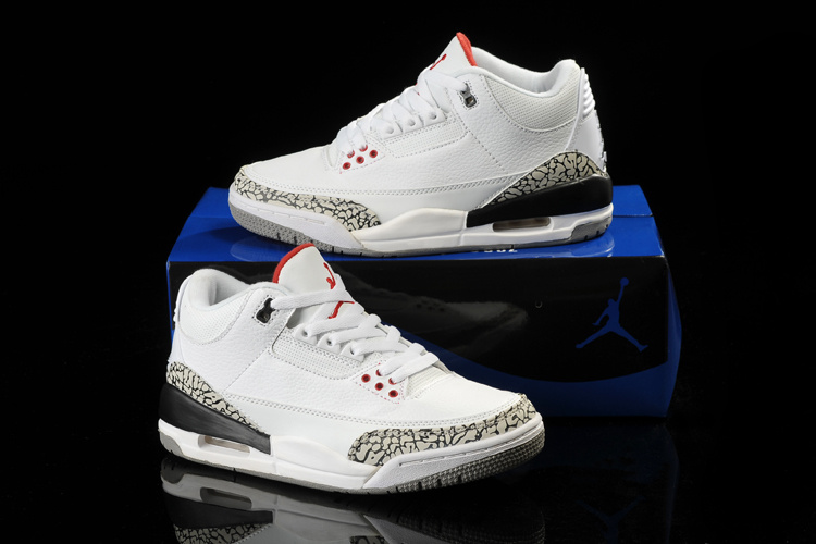 Air Jordan 3 Women Shoes White/Black Online